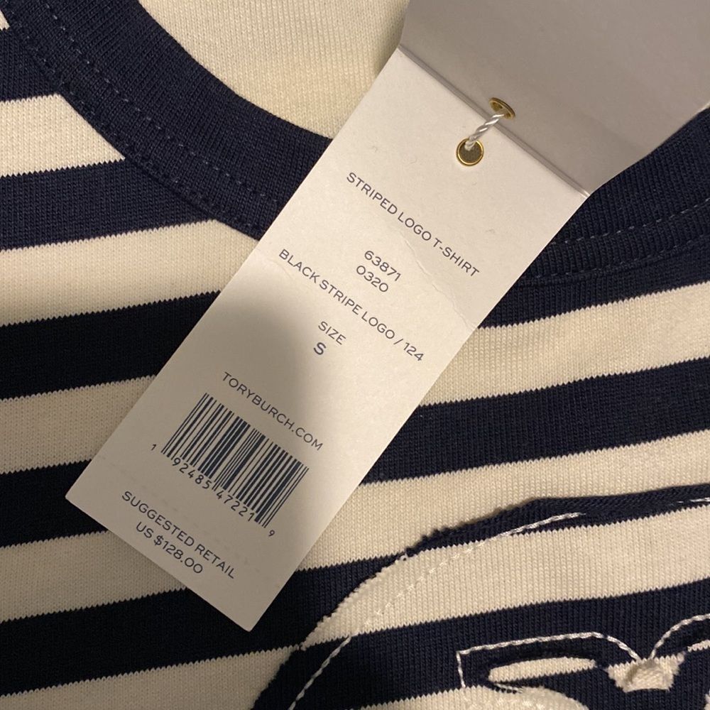 🎈SALE 🎈 Tory Burch Cotton t-shirt with Logo - Picture 7 of 12
